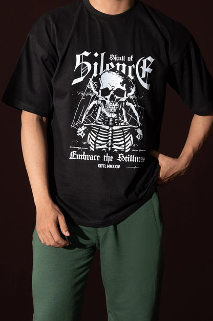 Black Skull Oversized Tee