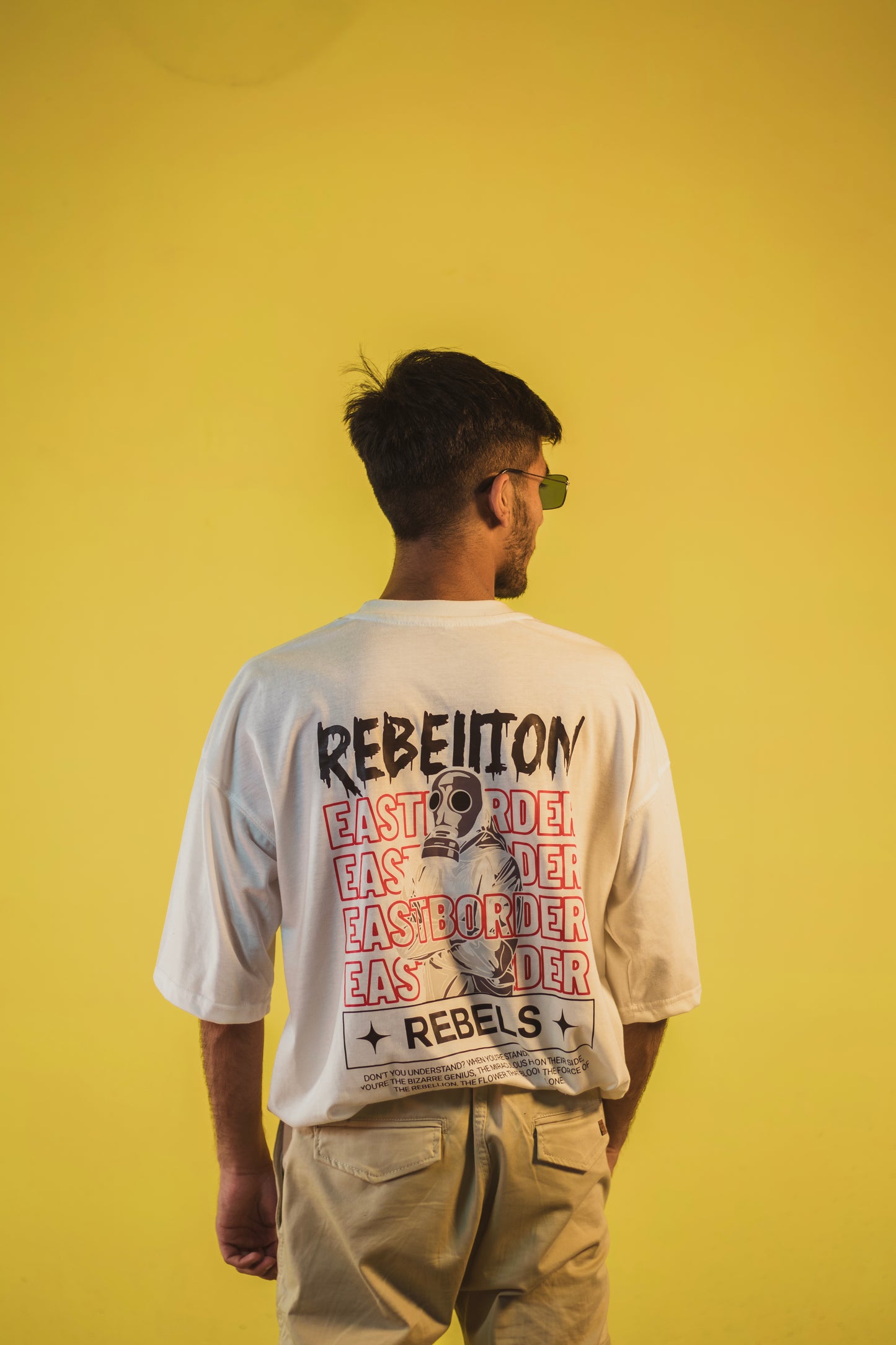 Rebellion White Unisex Over Size T Shirt