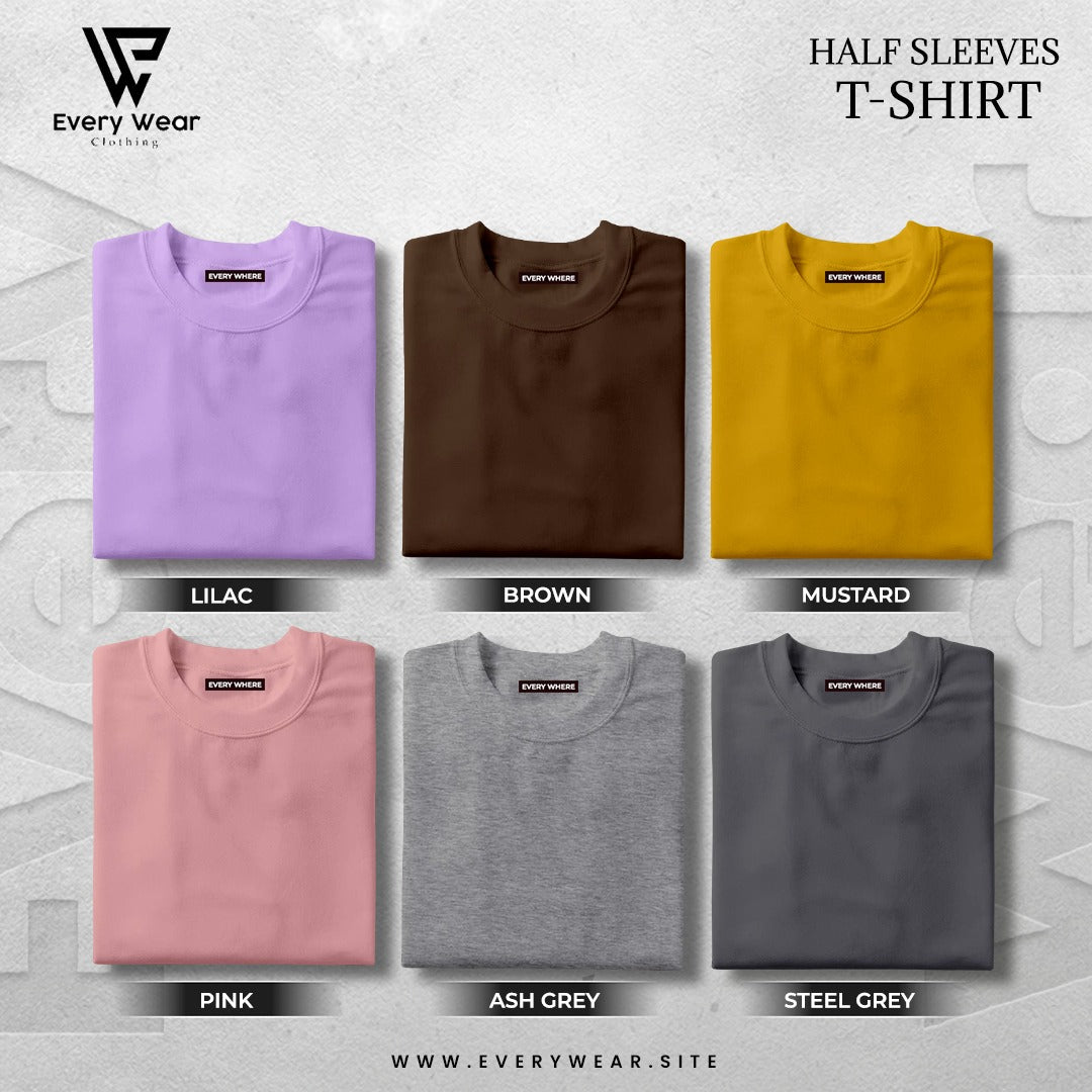 Men's Premium Basic T shirt Pack of 6