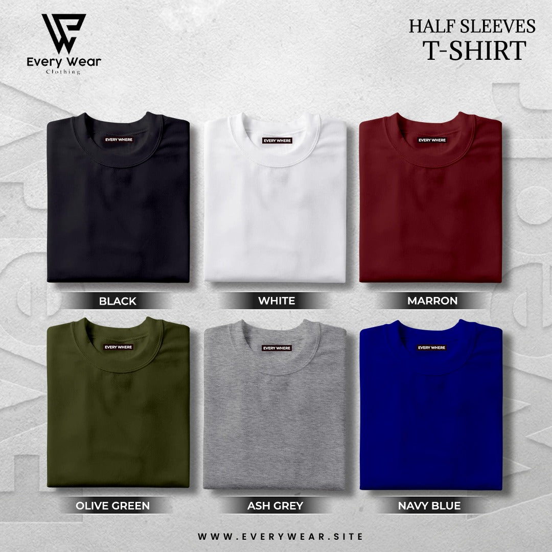 Men's Premium Basic T shirt Pack of 6