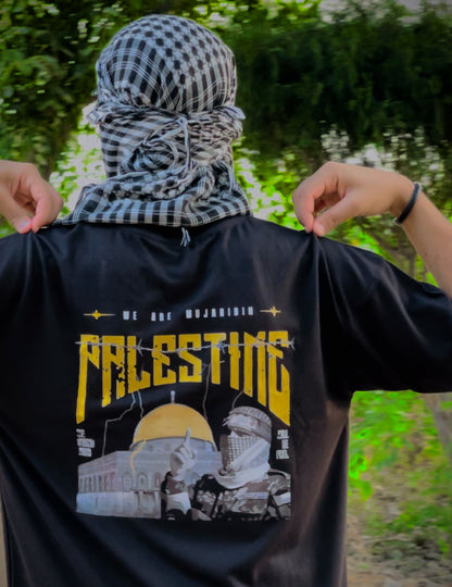 Black Free Palestine Oversize Tee