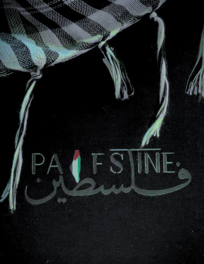 Black Free Palestine Oversize Tee