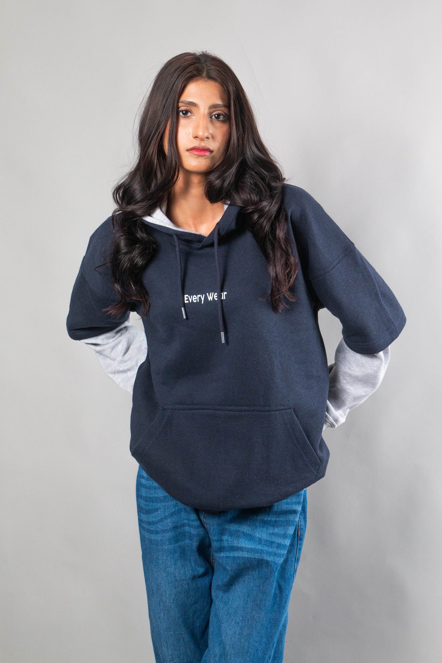 Double Sleeves Oversized Hoodie