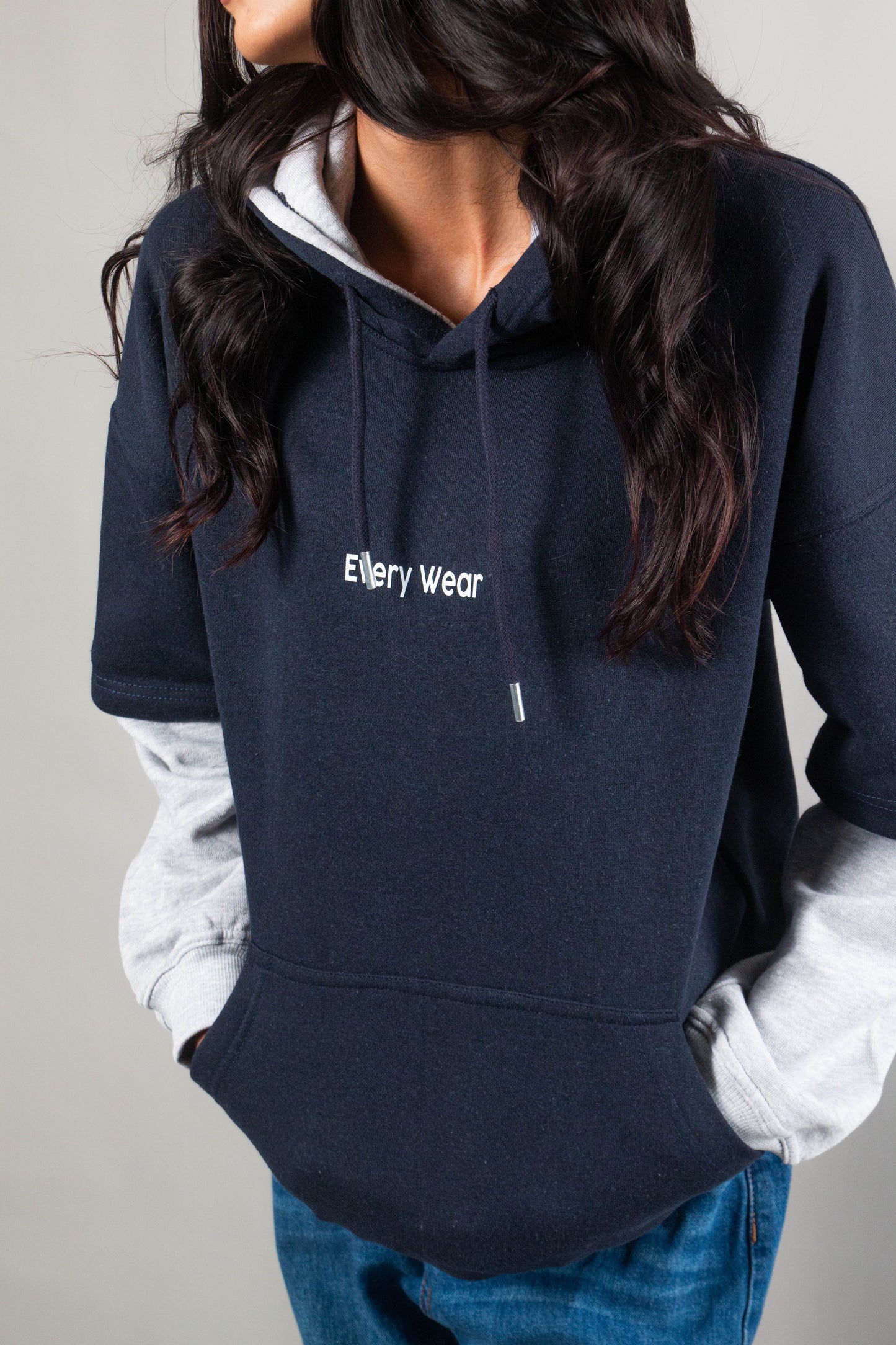 Double Sleeves Oversized Hoodie