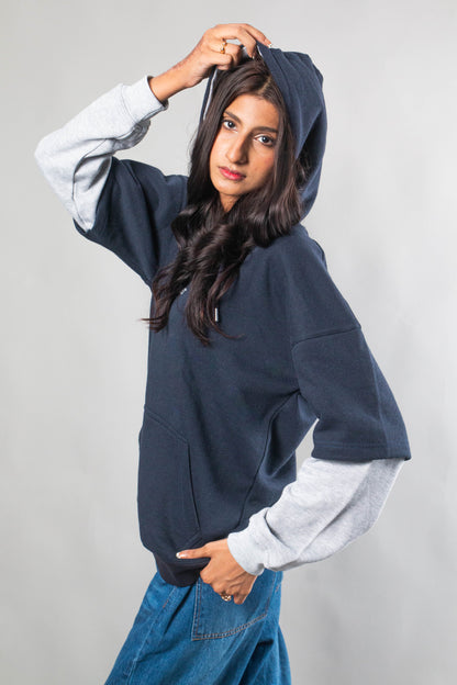 Double Sleeves Oversized Hoodie