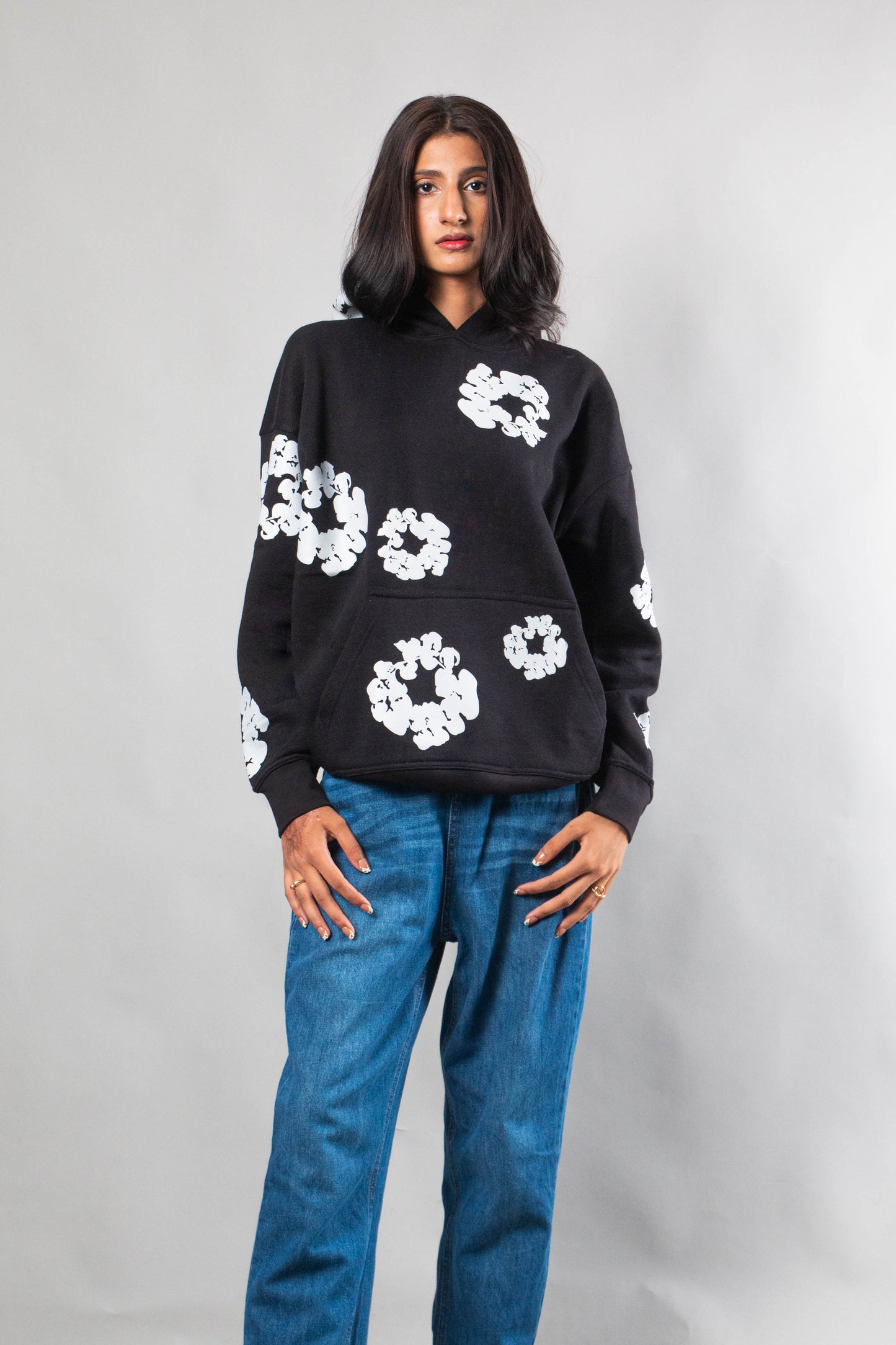 Floral Printed  Oversized Hoodie