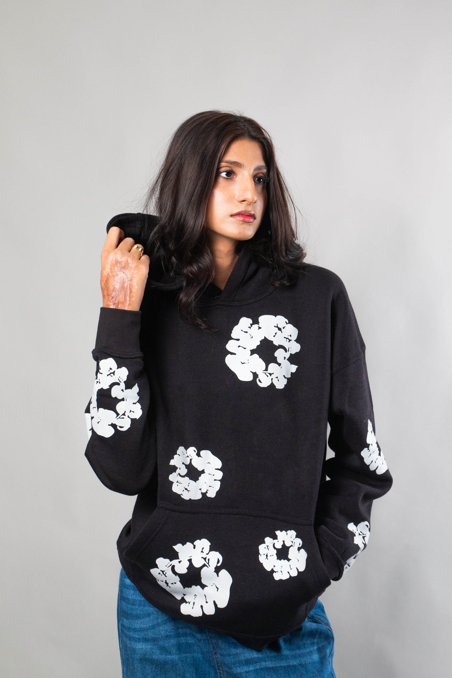 Floral Printed  Oversized Hoodie