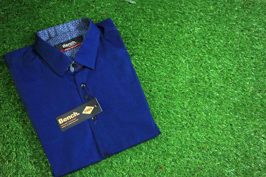 Bench Men's Navy Blue plain  shirt