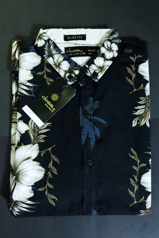 Men's Black Printed Shirt