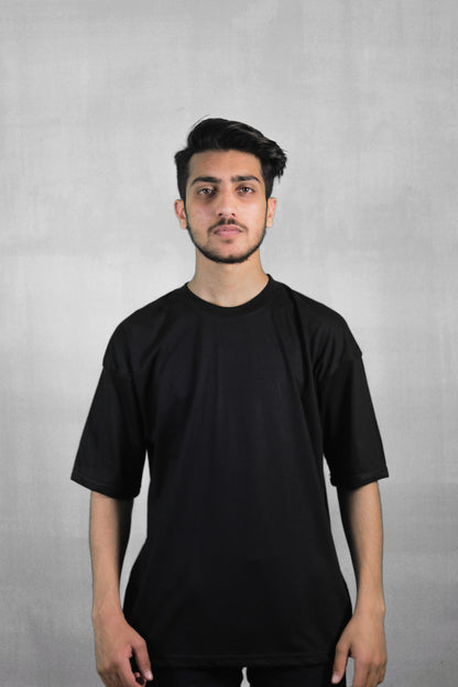 Discover Unisex Back Print Black Over Size T Shirt