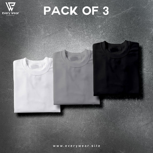 Men's  Premium Basic  T shirt Pack of 3
