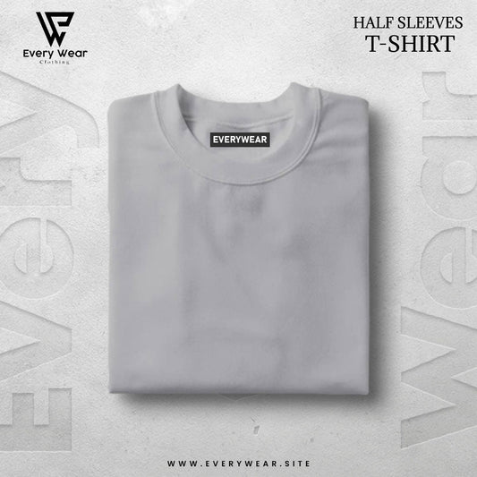 MEN'S Premium Basic  Ash  Grey Half Sleeve T shirt