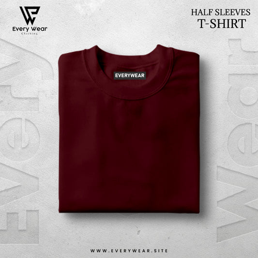 MEN'S Premium Basic Maroon  Half Sleeve T shirt